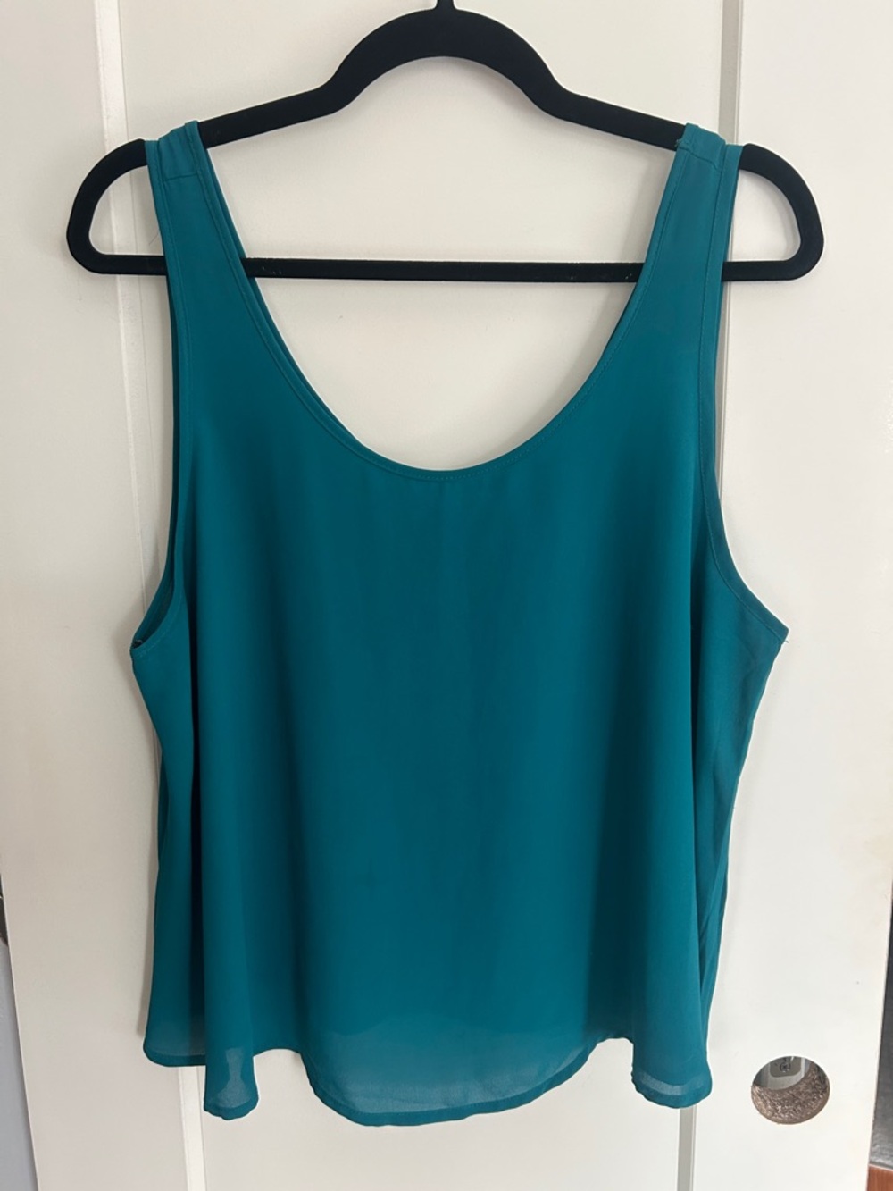 Forever 21 Teal Scoop Neck Sleeveless Tank